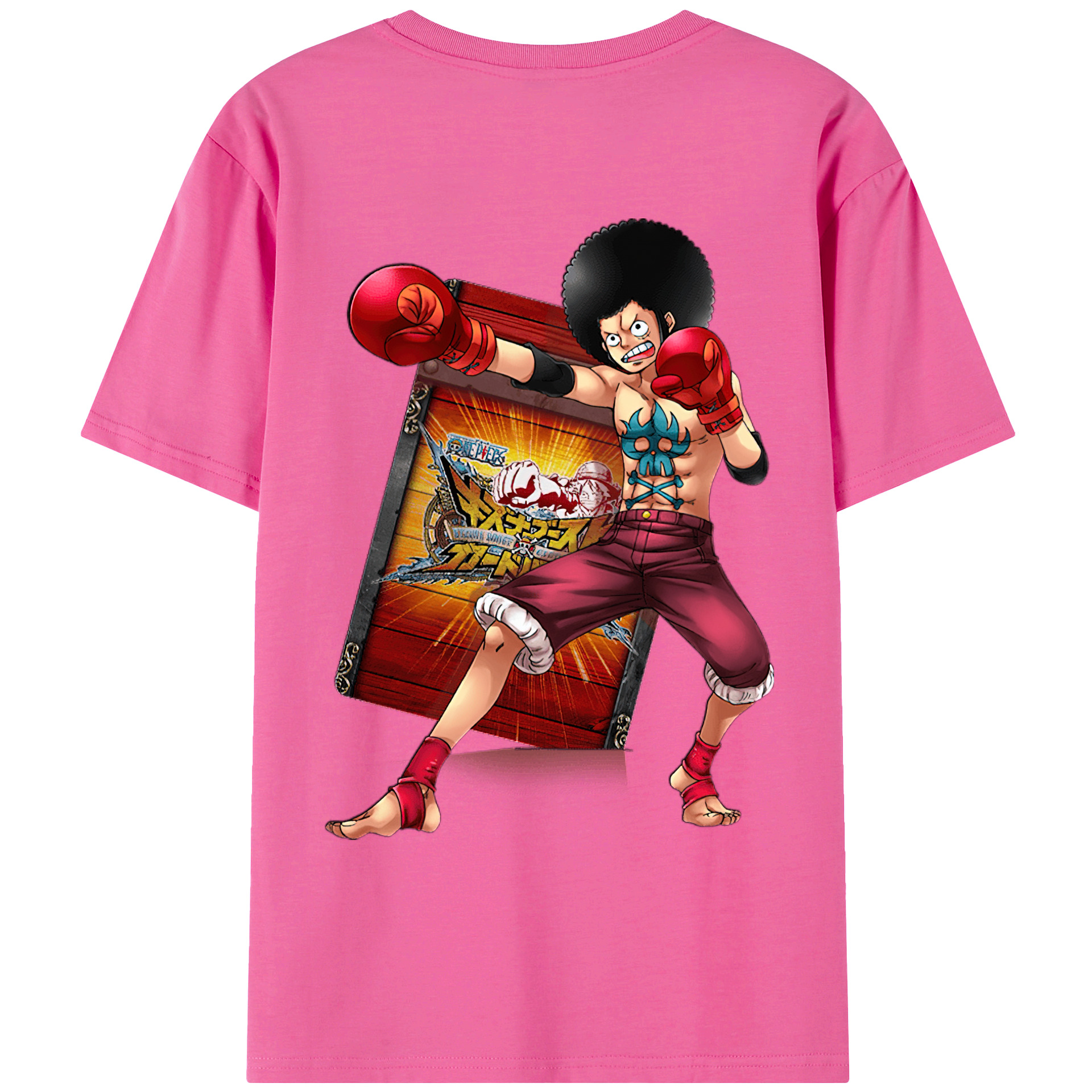 ワンピース モンキー・D・ルフィ ONE PIECE Monkey D. Luffy レディース半袖Tシャツ(バックプリント)